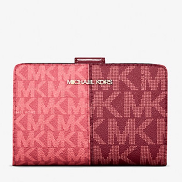 Michael Kors Jet Set Medium Two-Tone Logo Wallet - Picture 7 of 11